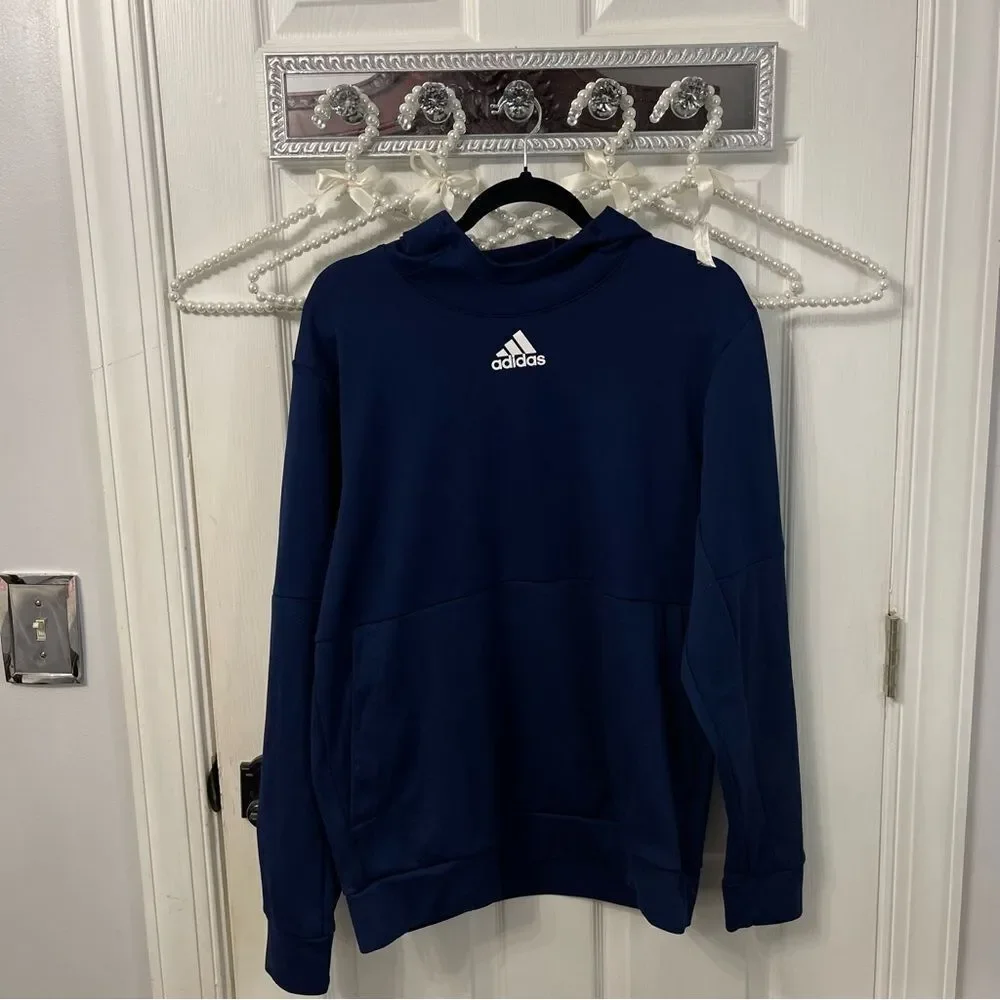 Adidas Men's Navy Blue Lightweight Hoodie
